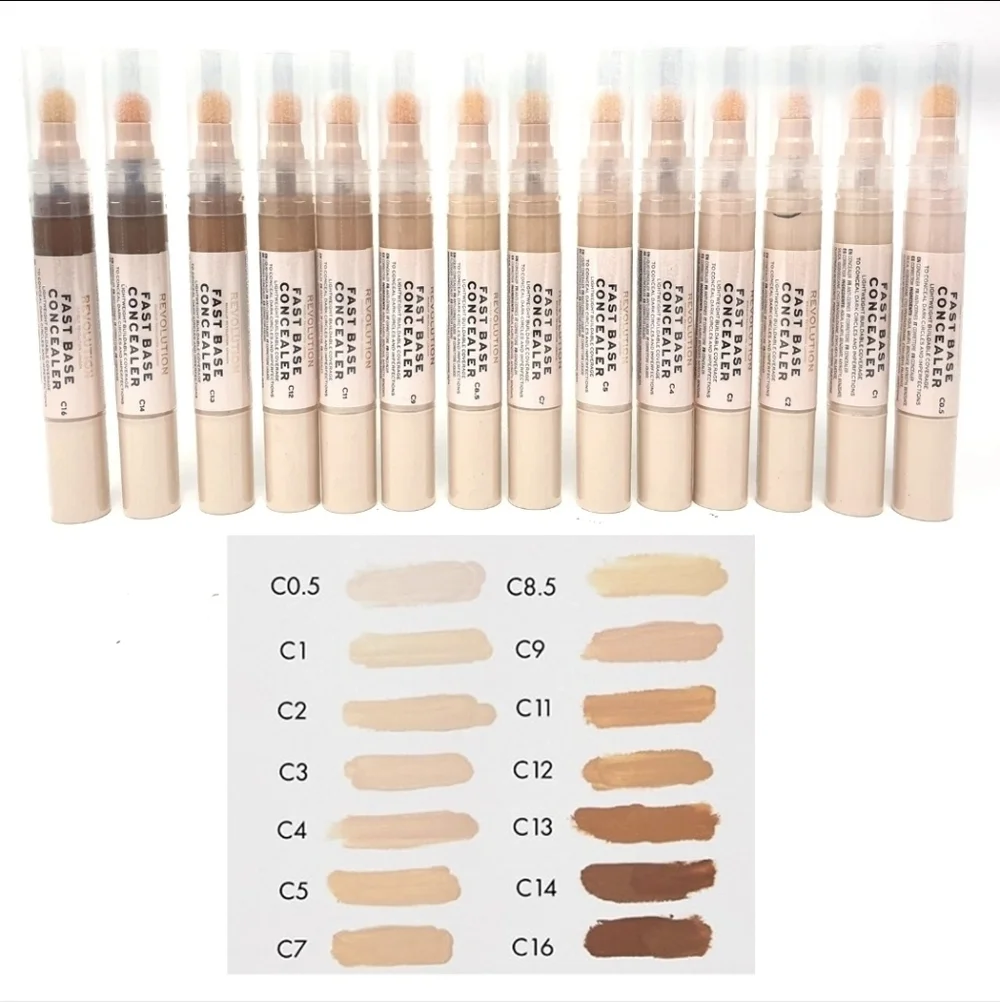 (3) Makeup Revolution Beauty Fast Base Concealer - Color: C4